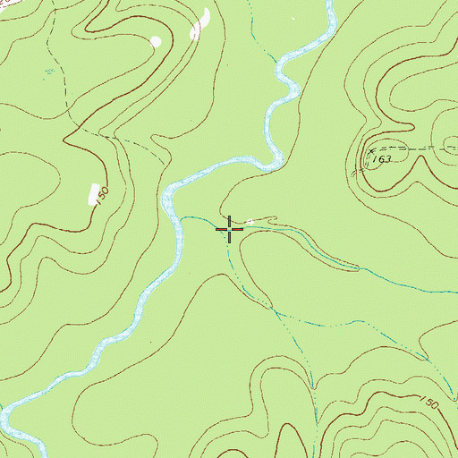 Topographic Map of Wolf Creek, GA