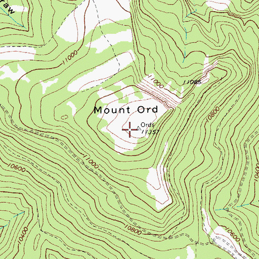 Topographic Map of Mount Ord, AZ