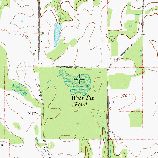 Topographic Map of Wolf Pit Pond, GA