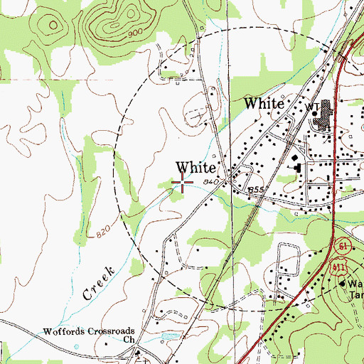 Topographic Map of Wolfpen Branch, GA