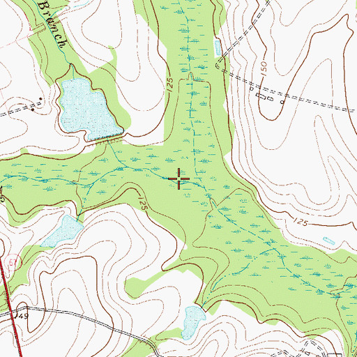 Topographic Map of Woodcock Branch, GA