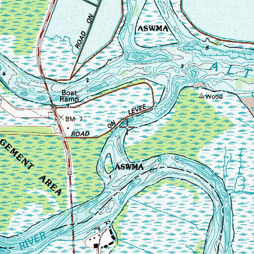 Topographic Map of Wood Cut, GA