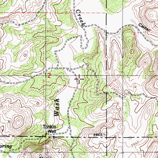 Topographic Map of Oro Blanco Wash, AZ