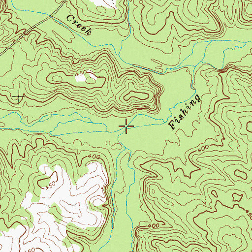 Topographic Map of Wynn Creek, GA