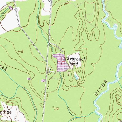 Topographic Map of Yarbrough Pond, GA