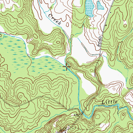 Topographic Map of Yellow Creek, GA