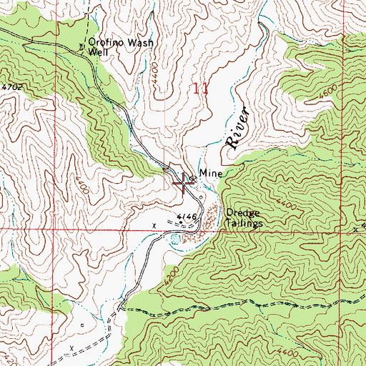 Topographic Map of Orofino Wash, AZ