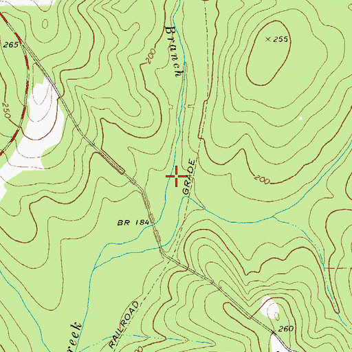 Topographic Map of Yellow Water Branch, GA