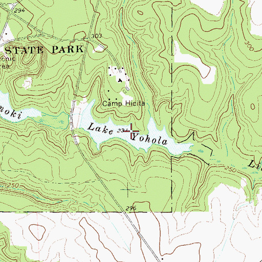 Topographic Map of Lake Yohola, GA
