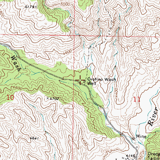Topographic Map of Orofino Wash Well, AZ