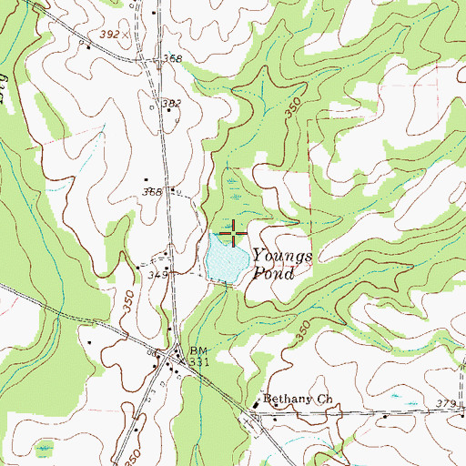Topographic Map of Youngs Pond, GA