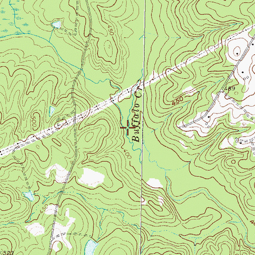 Topographic Map of Zioe Brown Creek, GA