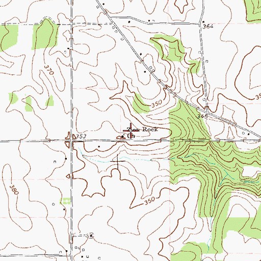 Topographic Map of Zion Rock Church, GA