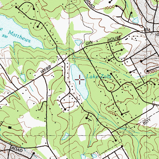 Topographic Map of Lake Zola, GA