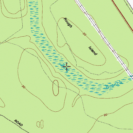 Topographic Map of Zuta Branch, GA