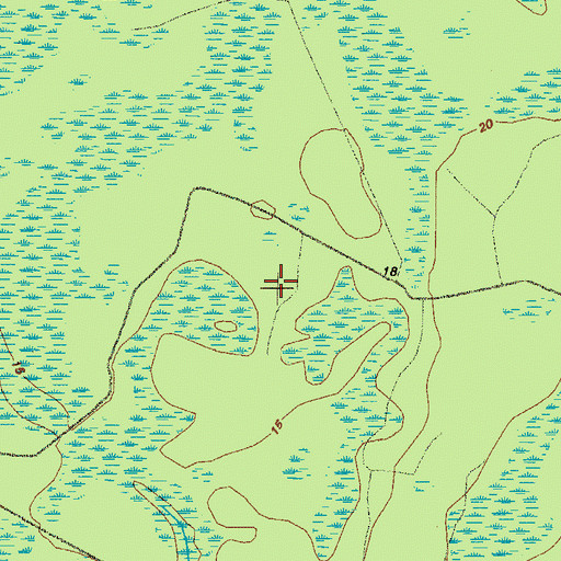 Topographic Map of Hazzards Neck, GA