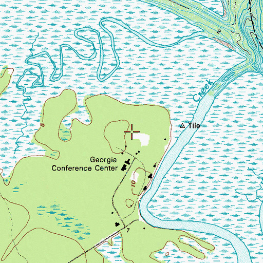 Topographic Map of Georgia Conference Center, GA