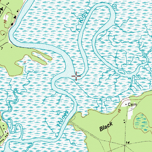 Topographic Map of Kirby Creek, GA