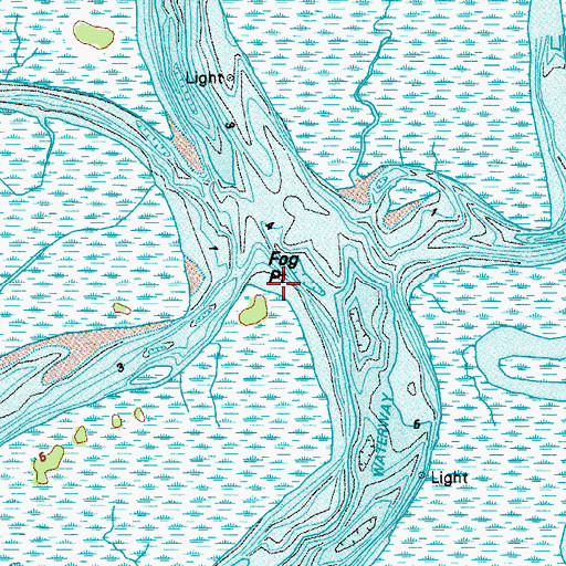 Topographic Map of Fog Point, GA