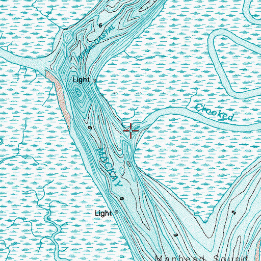 Topographic Map of Crooked Creek, GA