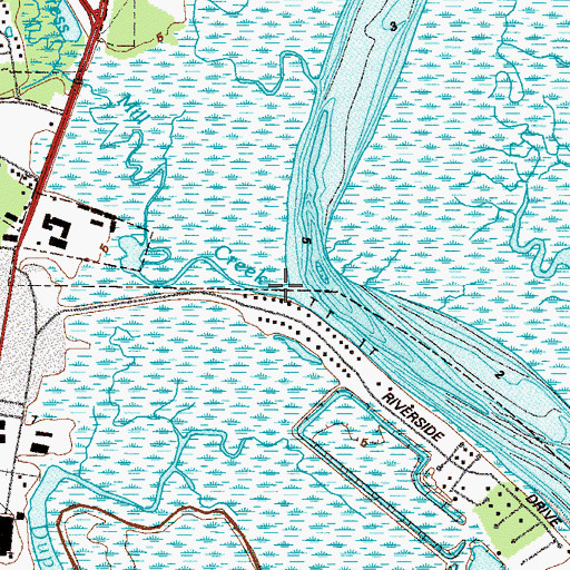 Topographic Map of Cypress Mill Creek, GA