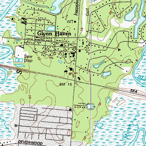 Topographic Map of Twitty Park, GA