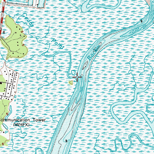 Topographic Map of Cedar Point Creek, GA