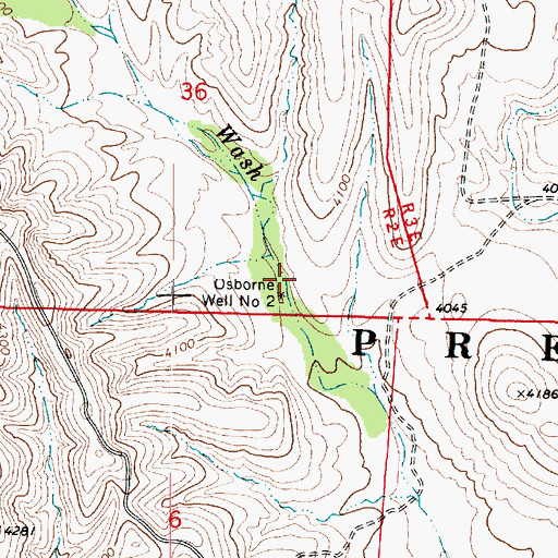 Topographic Map of Osborne Well Number Two, AZ