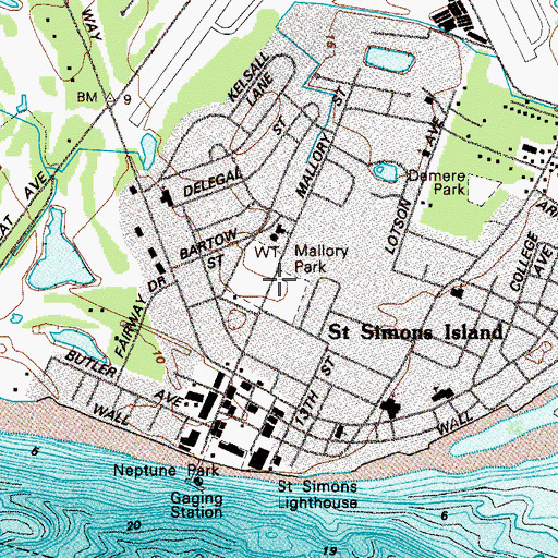 Topographic Map of Butter Field Park, GA