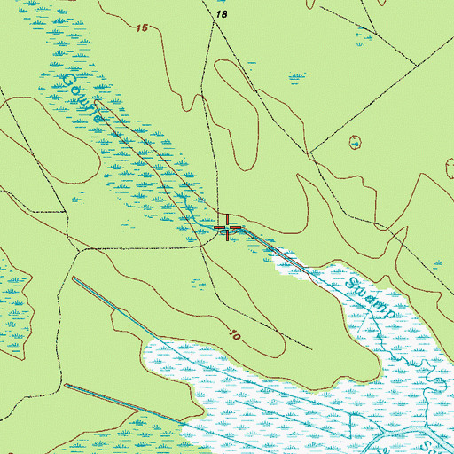 Topographic Map of Gowrie Swamp, GA