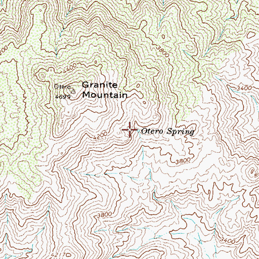 Topographic Map of Otero Spring, AZ