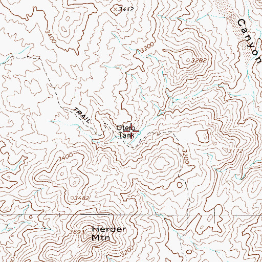 Topographic Map of Otero Tank, AZ