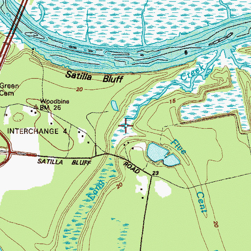 Topographic Map of Five Cent Branch, GA