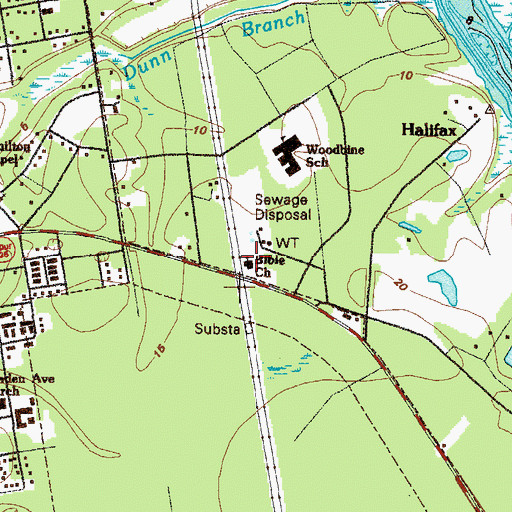 Topographic Map of Bible Church, GA