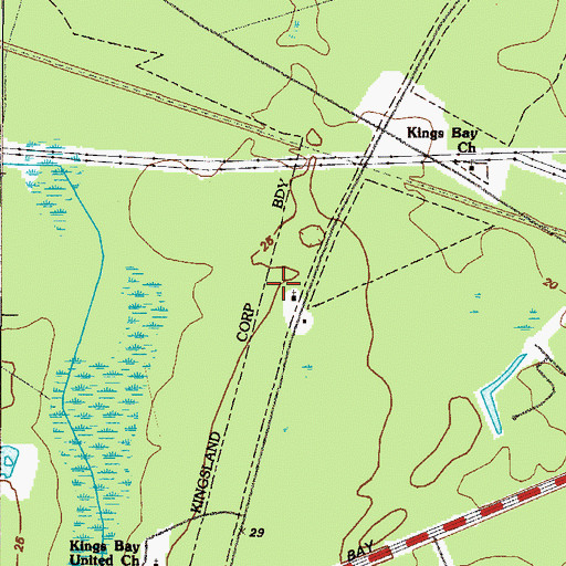 Topographic Map of House of Prayer Church, GA