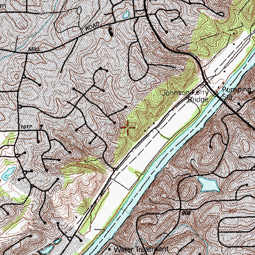 Topographic Map of Chattahoochee Plantation, GA