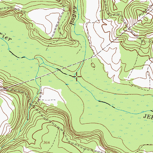 Topographic Map of Boggy Gut Creek, GA