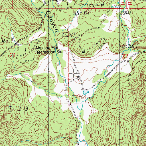 Topographic Map of OW Ranch, AZ