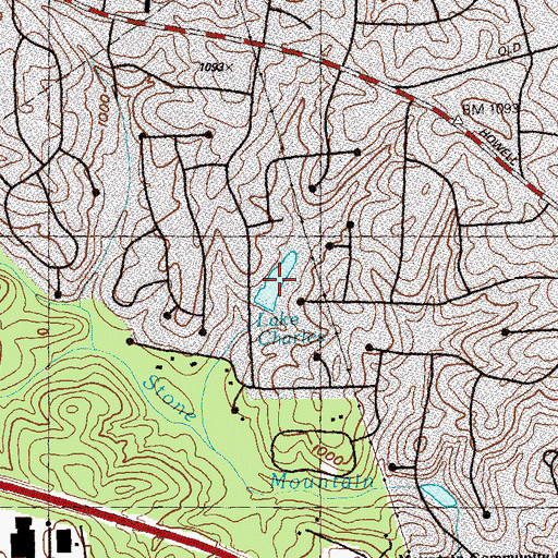 Topographic Map of Lake Charles, GA