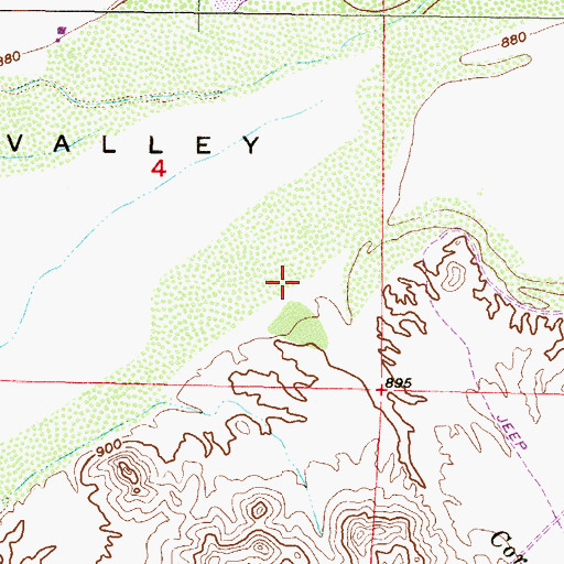 Topographic Map of Corgett Wash, AZ