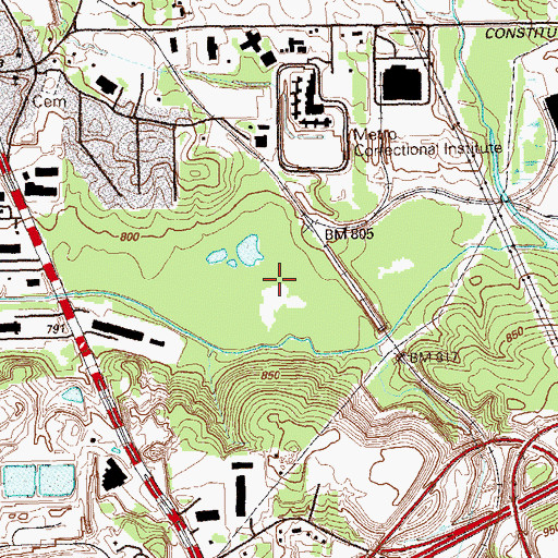 Topographic Map of Constitution Lake, GA