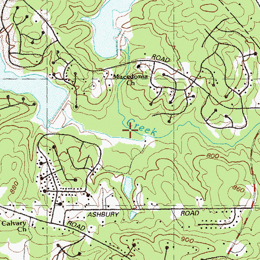 Topographic Map of Crooked Creek, GA