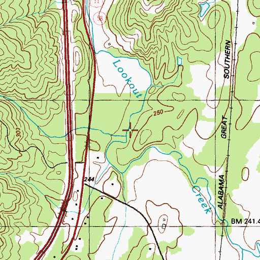 Topographic Map of Dean Gulf, GA