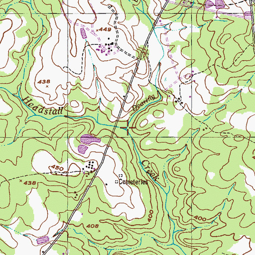 Topographic Map of Dearing Branch, GA