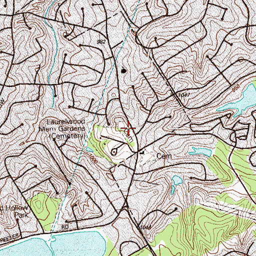 Topographic Map of Edison Cemetery, GA