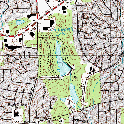 Topographic Map of Kenilworth Lake, GA