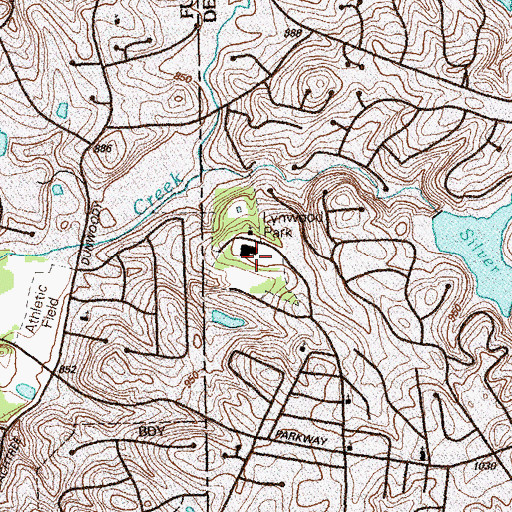 Topographic Map of Lynwood Park School, GA