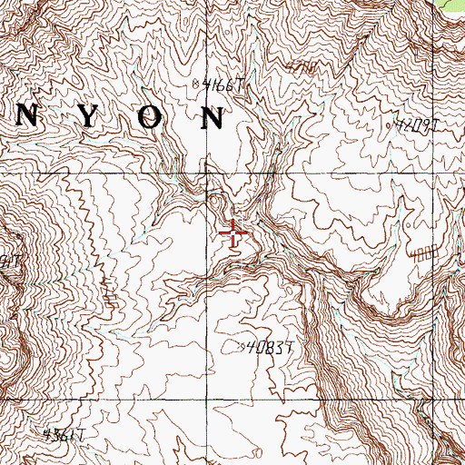 Topographic Map of Cork Spring, AZ