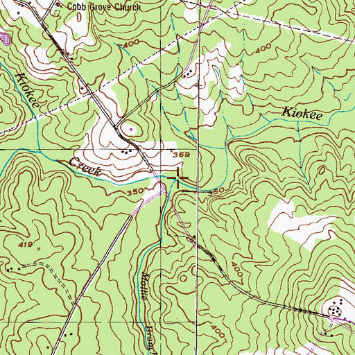 Topographic Map of Mollie Branch, GA