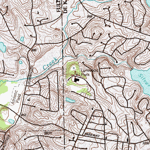 Topographic Map of Mount Mary Church, GA